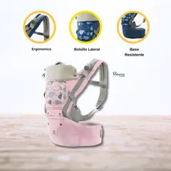 AEOLOS - Canguro Para Bebé Ergonómico Ballena 3 en 1 Pink