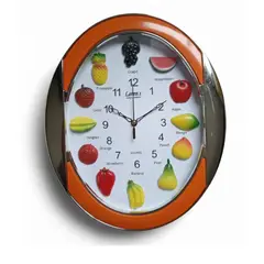 START FG - Reloj de Pared de frutas Ovalado Decoración de Cocina Moderna