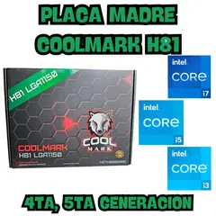 GENERICO - PLACA MADRE H81 COOLMARK INTEL 4RA Y 5TA GENERACION PC