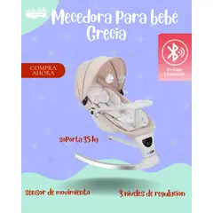BABY CAM - Silla mecedora para bebé GRECIA color CREMA