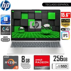 HP - Laptotp 15-FC0009LA AMD Ryzen 5 7520 8GB RAM LPDDR5 256GB SSD 15.6" FHD WIN 11 802M9LA#ABM