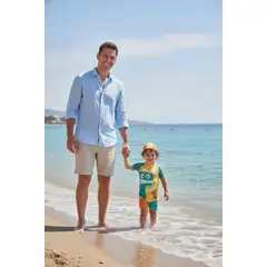 GENERICO - Ropa de Baño para Niño UV Dinosaurio Amarillo de 1 Año para 6 Años