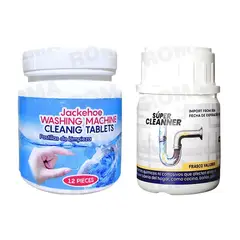 GENERICO - PASTILLA PARA LAVADORA + DESATORADOR DE TUBERÍAS