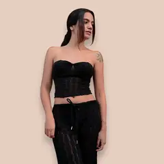 ANDROGYNE - Set de Encaje Negro