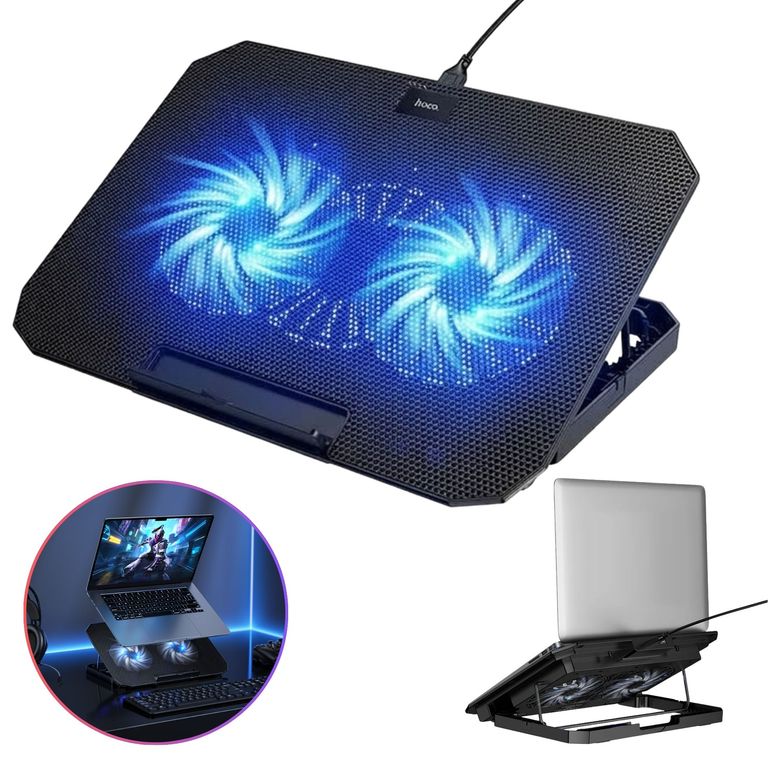 Cooler Ventilador para Laptop Base Soporte Notebook 12 a 15 Pulgadas Ergonómico y USB