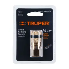 Truper - Acople de latón cuerda 14 NPT hembra - 19084