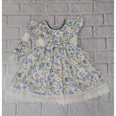 BANNITAS - VESTIDO CASUAL TULIPÁN PARA NIÑAS CELESTE T8