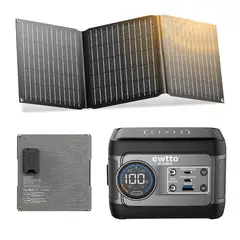 EWTTO - Estación Solar Portátil 100W para Camping Emergencias y Viajes