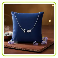 GENERICO - Collar para Mujer Tulipan Minimalista Plateado