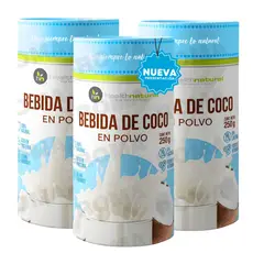 HEALTHNATURAL - PACK 3 BEBIDA DE COCO EN POLVO 250G