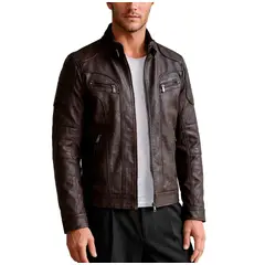 GENERICO - Casaca de Cuero Importado para Hombre Diseño Premium Atemporal