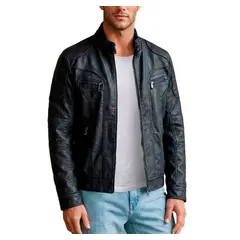 GENERICO - Casaca de Cuero Importado para Hombre Diseño Premium Atemporal