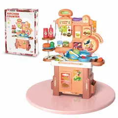 GENERICO - Cocina de Juguete Infantil 46 Piezas con Accesorios Set de Cocina Didáctico para Niñas