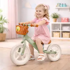 GENERICO - Bicicleta de Equilibrio Infantil Aro 12 Verde Sin Pedales bicicleta balance
