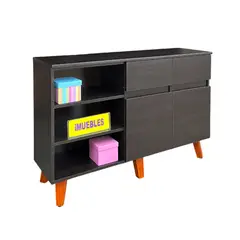 TEMEL - Consola Vintage Wengue Mueble Aparador Melamina