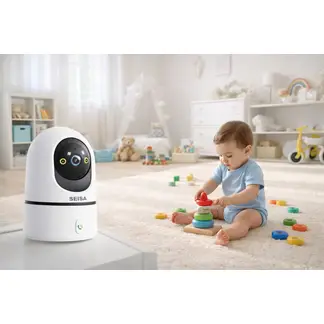 SEISA - Monitor de Bebé WiFi con Visión Nocturna y Audio Bidireccional Vigilancia 247 desde tu Celular
