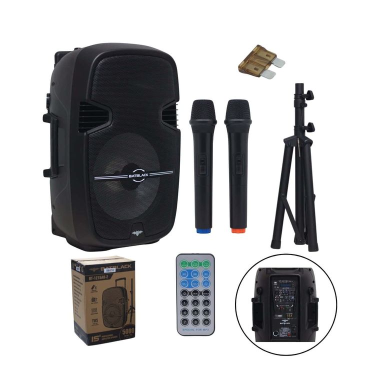 Parlante Gabinete Activo Recargable 15 5000W con Bluetooth BT-1215A6-2