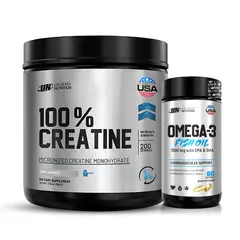 UNIVERSE NUTRITION - Omega 3 1000 mg - 60 cápsulas + Creatina Monohidratada 500 g