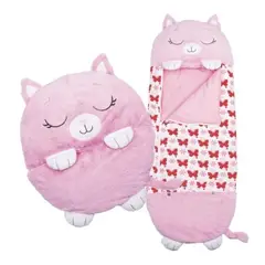 EVERBEST - Happy Nappers Bolsa De Dormir Infantil Gato Rosa