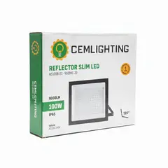 CEMLIGHTING - Reflector LED 100W Slim Luz Cálida 3000K IP65