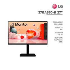 LG - MONITOR 27 27BA550-B FHD IPS