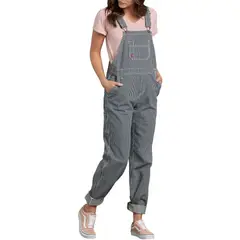 DICKIES - OVEROL MUJER COLOR BLANCO AZUL A RAYAS