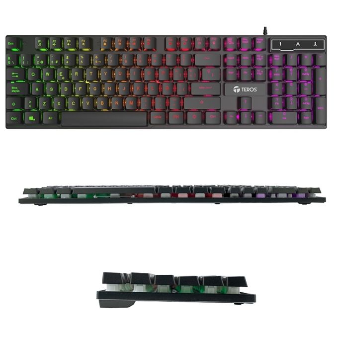 TECLADO GAMER TE-4072G RETROILUMINADO USB