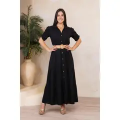 ARMA TU LOOK - VESTIDO MORELIA LARGO CAMISERO DE LINO