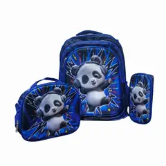 GENERICO - MOCHILA 3 EN 1 MULTIPACK PARA NIÑOS ESCOLAR PANDITA CON RUEDAS