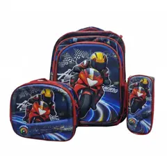 GENERICO - MOCHILA 3 EN 1 MULTIPACK PARA NIÑOS ESCOLAR MOTOCICLISTA CON RUEDAS