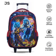 GENERICO - MOCHILA ESCOLAR 3 EN 1 MULTIPACK CON RUEDAS ESCOLAR HEROE DRAGON JS