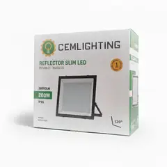CEMLIGHTING - Reflector LED 200W Slim Luz Blanca 6500K IP65