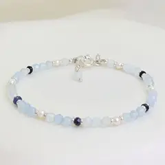 INTUERI - Pulsera Aguamarina con perlas