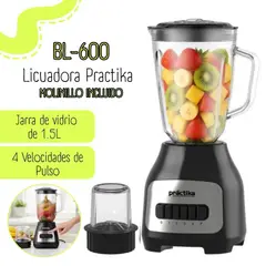 PRACTIKA - Licuadora 1.5Lt de 600 watts BL-600
