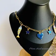 GENERICO - Collar multidije pez - Joyas de Mora azul