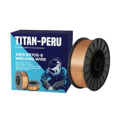 GENERICO - Rollo de Alambre sólido mig 1.0 x 15 kilos TITAN - PERU ER70S-6
