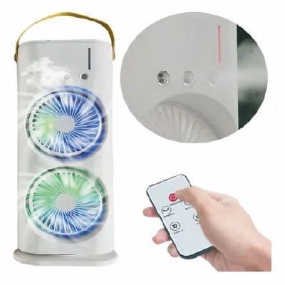 VENTILADOR CON HUMIDIFICADOR DE DOBLE ASPA