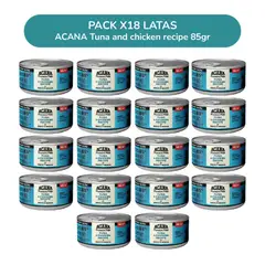 ACANA - Pack 18 Latas Premium Paté Atún y Pollo 85 g