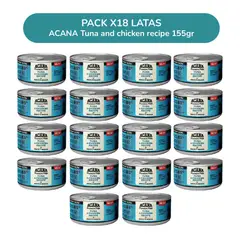 ACANA - Paté Atún & Pollo para Gatos – Pack x18 Latas 155 g