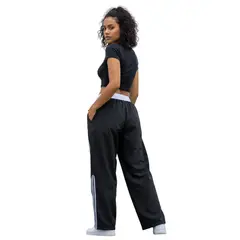 ENKI - Pantalón Deportivo Oversized Mujer Negro Estilo Urbano Athleisure