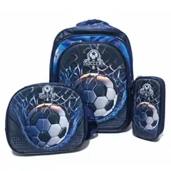 GENERICO - MOCHILA 3 EN 1 MULTIPACK PARA NIÑOS ESCOLAR FÚTBOL CON RUEDAS