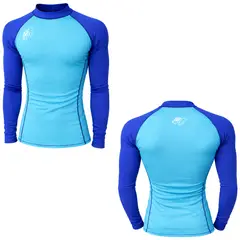 AQUA&MODA - LICRA CON PROTECCION UV AQUAMODA LAMCCMATLBR UNISEX CELEST CON MANGA AZUL TORTUGA LOG BLANC REFLEC