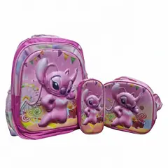 GENERICO - MOCHILA 3 EN 1 MULTIPACK PARA NIÑOS ESCOLAR PERSONAJ ENIÑASCON RUEDAS