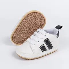 GENERICO - Zapatillas para bebé - Modelo Line - Líneas Negras