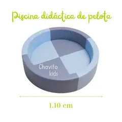 GENERICO - PISCINA DIDACTICA 110 X 33 CM CON PELOTAS INCLUIDAS