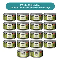 ACANA - Paté Lamb & Lamb Liver para Gatos – Pack x18 Latas 85 g