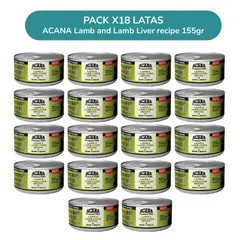 ACANA - Pack 18 Latas Premium Paté Cordero e Hígado de Cordero 155 g