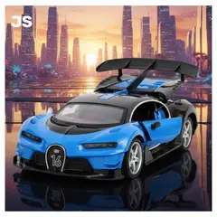 GENERICO - CARRO BUGATTI CON CONTROL EN FORMA DE TIMON AZUL PARA DIVERSION JS