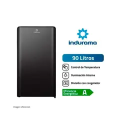 INDURAMA - Frigobar Defrost RI-109N Negro 90 Litros