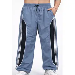 ENKI - Pantalón Power Track Oversized Tela Mojada Gris Hombre